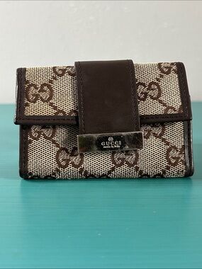 Gucci Vintage Trifold Key Case Wallet Accessory Unisex